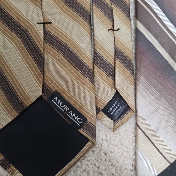 Murano lot of 3 Men's Luxury Designer necktie Tie All 100% SILK Made in USA Kore - Picture 4 of 6
